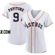 Joe Pepitone Women's Houston Astros White Authentic 2022 World Series Champions Home Jersey