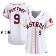 Joe Pepitone Women's Houston Astros White Limited Home Jersey