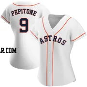 Joe Pepitone Women's Houston Astros White Replica Home Jersey