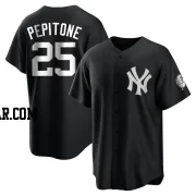 Joe Pepitone Youth New York Yankees Black/White Replica Jersey