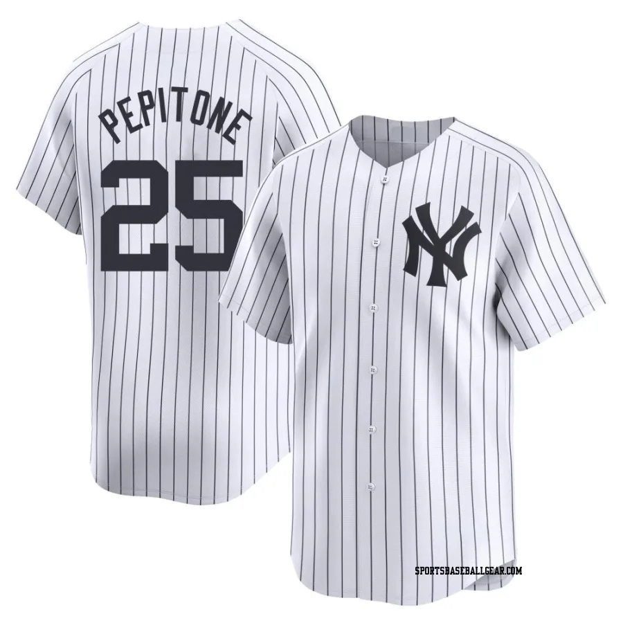 Joe Pepitone Youth New York Yankees White Limited Yankee Home Jersey