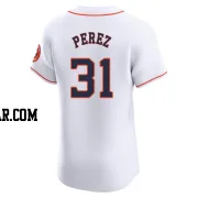 Joe Perez Men's Houston Astros White Elite Home Jersey