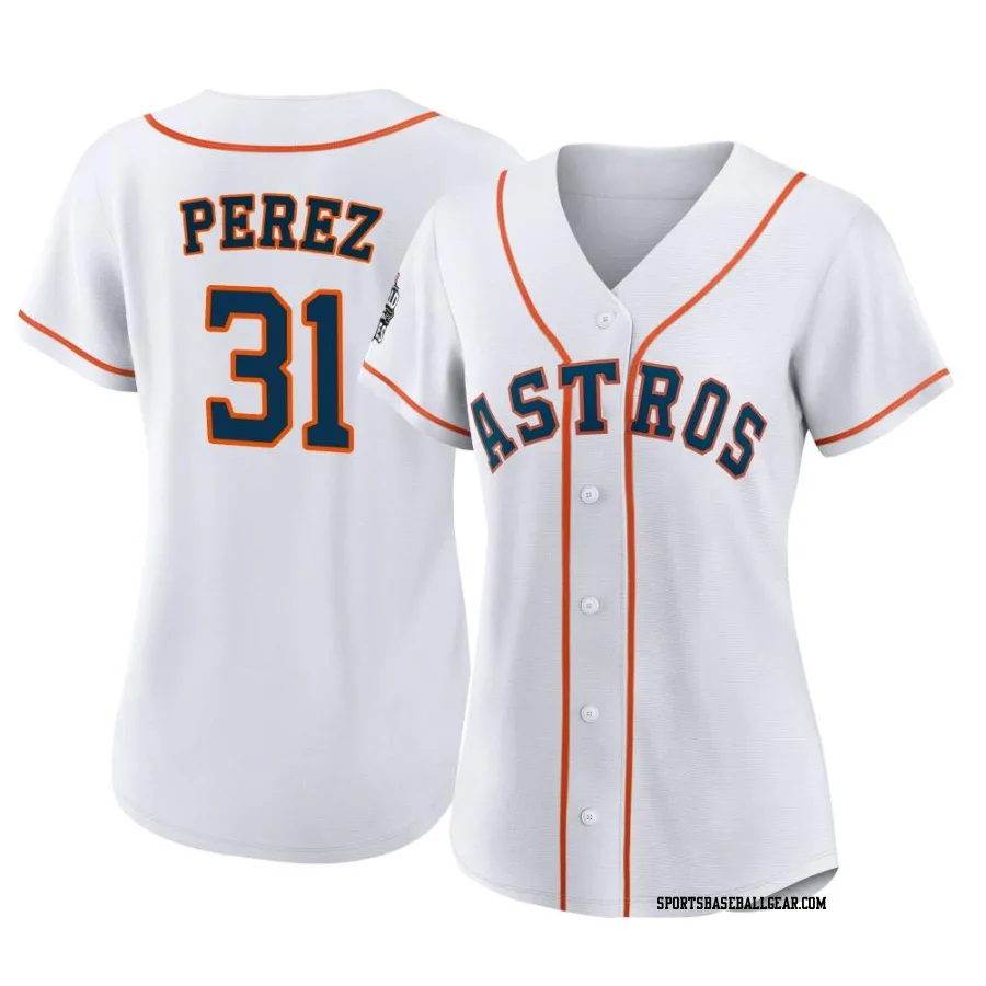 Joe Perez Women's Houston Astros White Authentic 2022 World Series Home Jersey