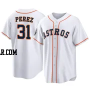 Joe Perez Youth Houston Astros White Replica 2022 World Series Home Jersey