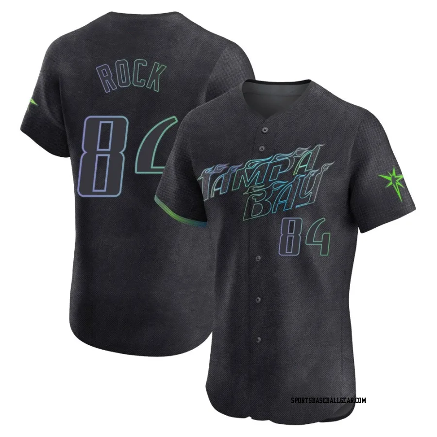 Joe Rock Men's Tampa Bay Rays Charcoal Elite 2024 City Connect Jersey