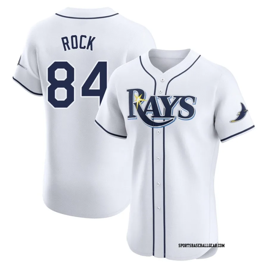 Joe Rock Men's Tampa Bay Rays White Elite Home Jersey