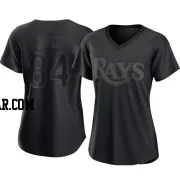 Joe Rock Women's Tampa Bay Rays Black Authentic Pitch Fashion Jersey