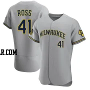 Joe Ross Men's Milwaukee Brewers Gray Authentic Road Jersey