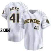 Joe Ross Men's Milwaukee Brewers White Limited Alternate Jersey