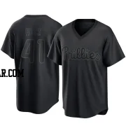 Joe Ross Men's Philadelphia Phillies Black Replica Pitch Fashion Jersey