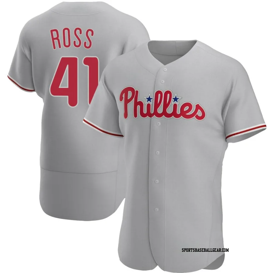 Joe Ross Men's Philadelphia Phillies Gray Authentic Road Jersey