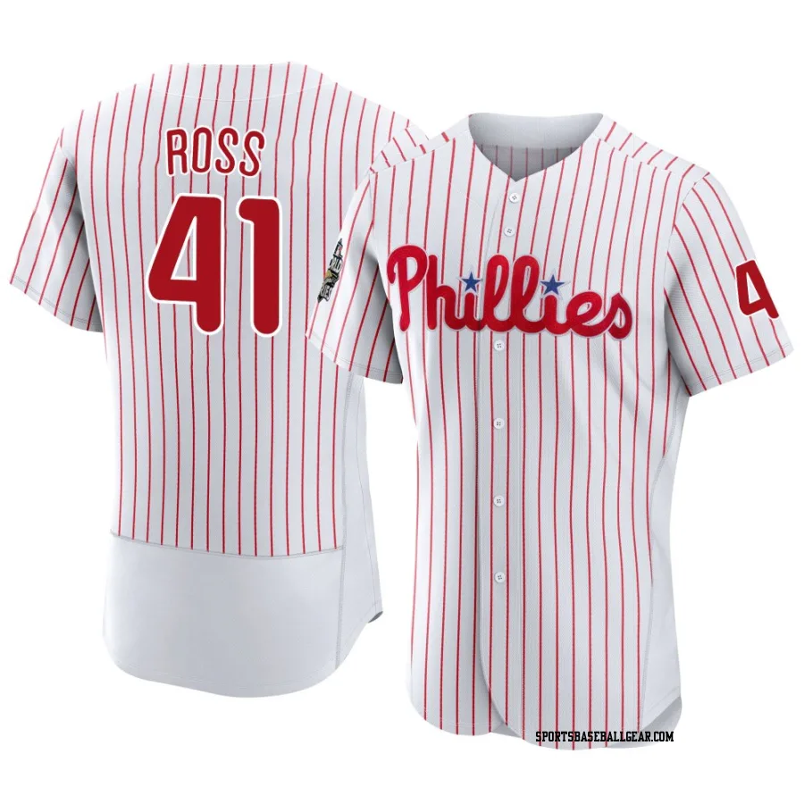 Joe Ross Men's Philadelphia Phillies White Authentic 2022 World Series Home Jersey