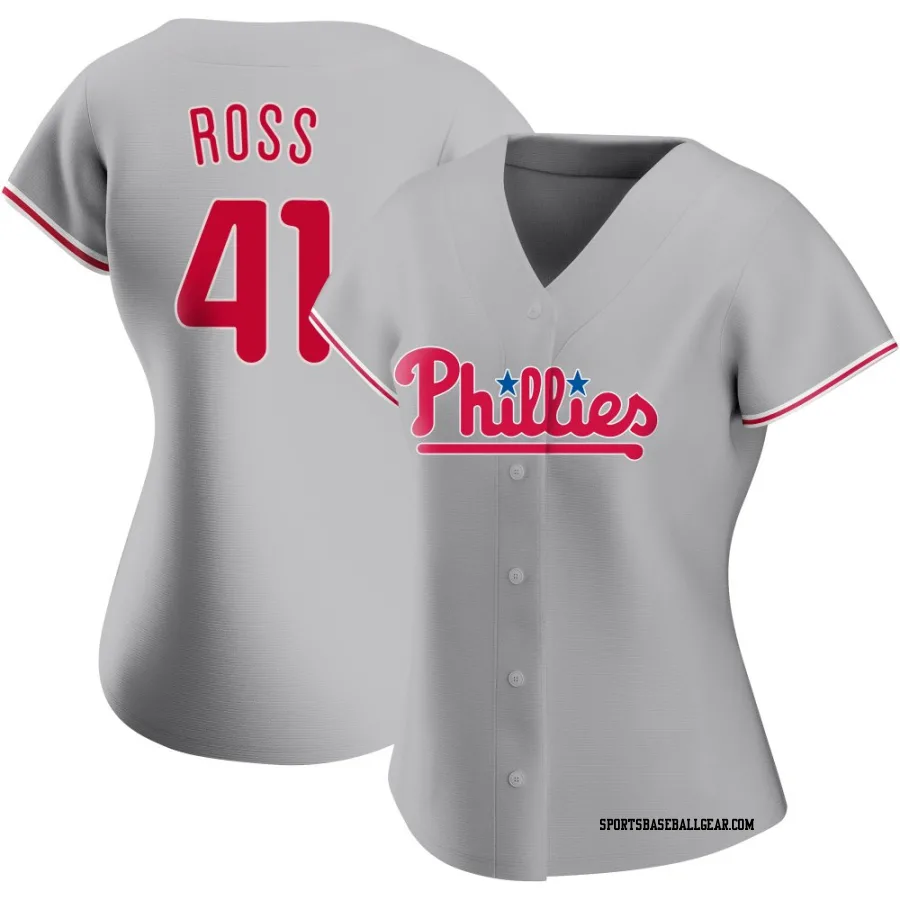 Joe Ross Women's Philadelphia Phillies Gray Authentic Road Jersey