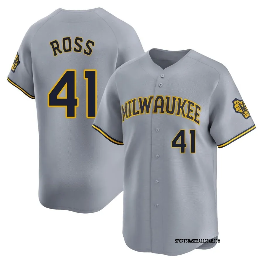 Joe Ross Youth Milwaukee Brewers Gray Limited Away Jersey