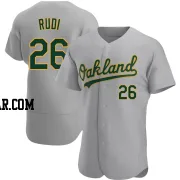 Joe Rudi Men's Oakland Athletics Gray Authentic Road Jersey