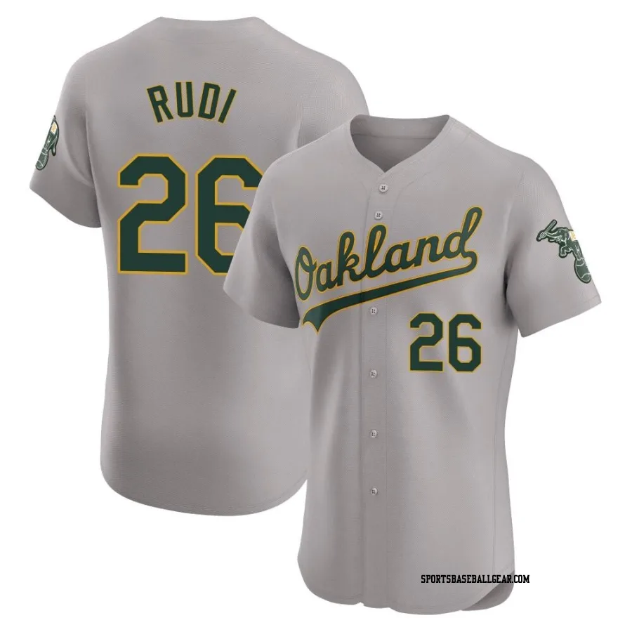 Joe Rudi Men's Oakland Athletics Gray Elite Road Jersey