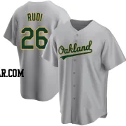 Joe Rudi Men's Oakland Athletics Gray Replica Road Jersey