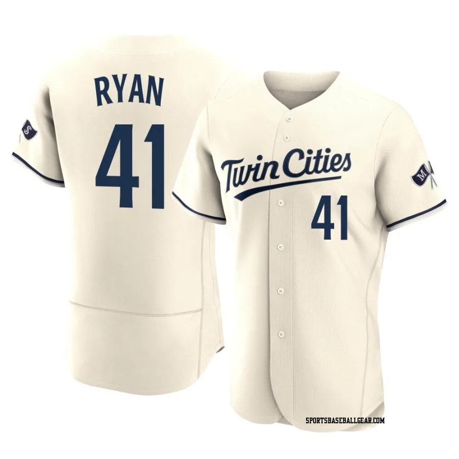 Joe Ryan Men's Minnesota Twins Cream Authentic Alternate 2023 Jersey