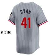 Joe Ryan Men's Minnesota Twins Gray Limited Road Jersey