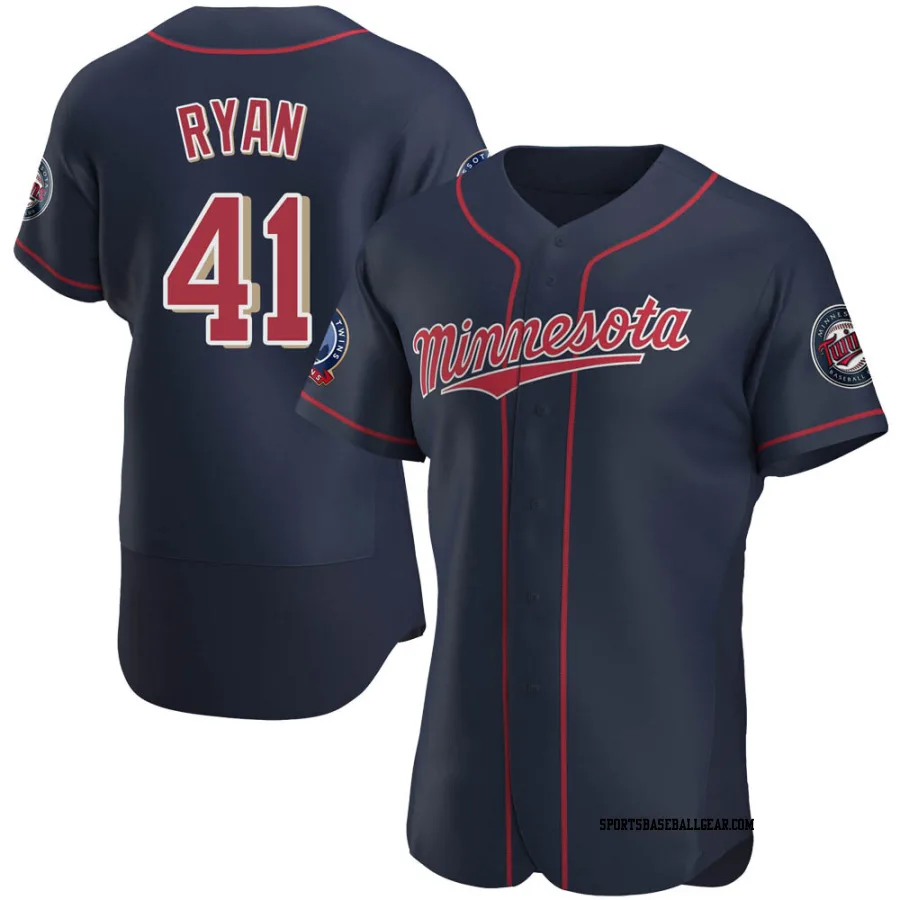 Joe Ryan Men's Minnesota Twins Navy Authentic Alternate 60th Season Jersey