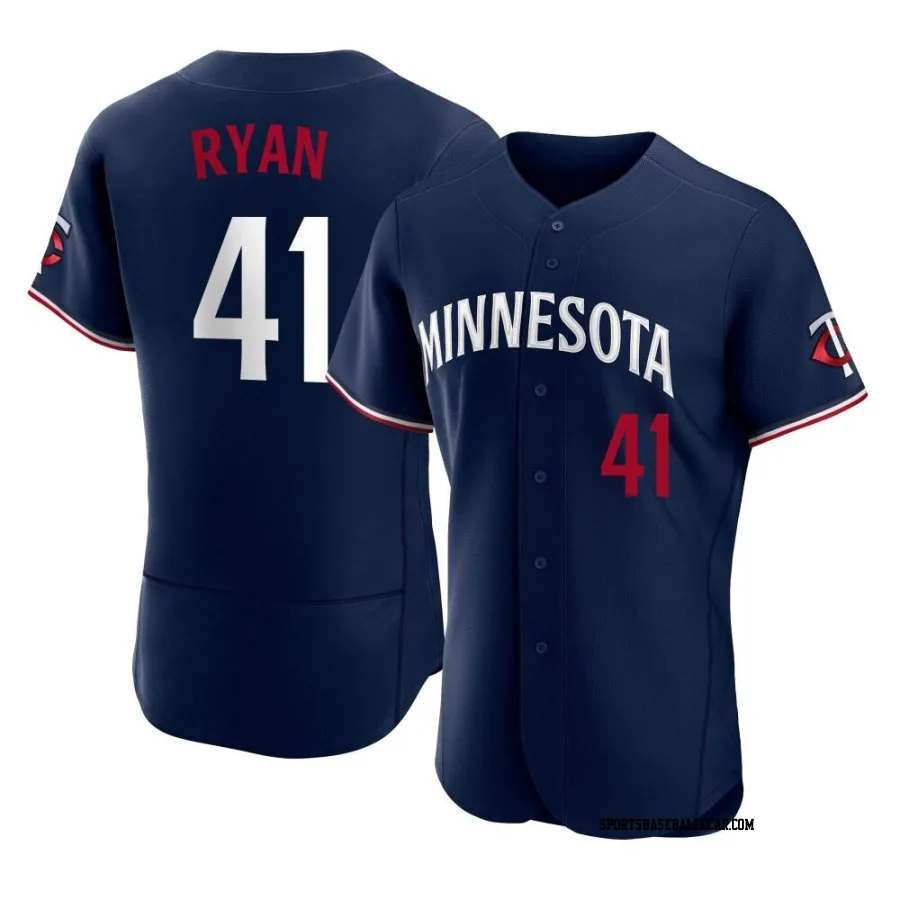 Joe Ryan Men's Minnesota Twins Navy Authentic Alternate Jersey