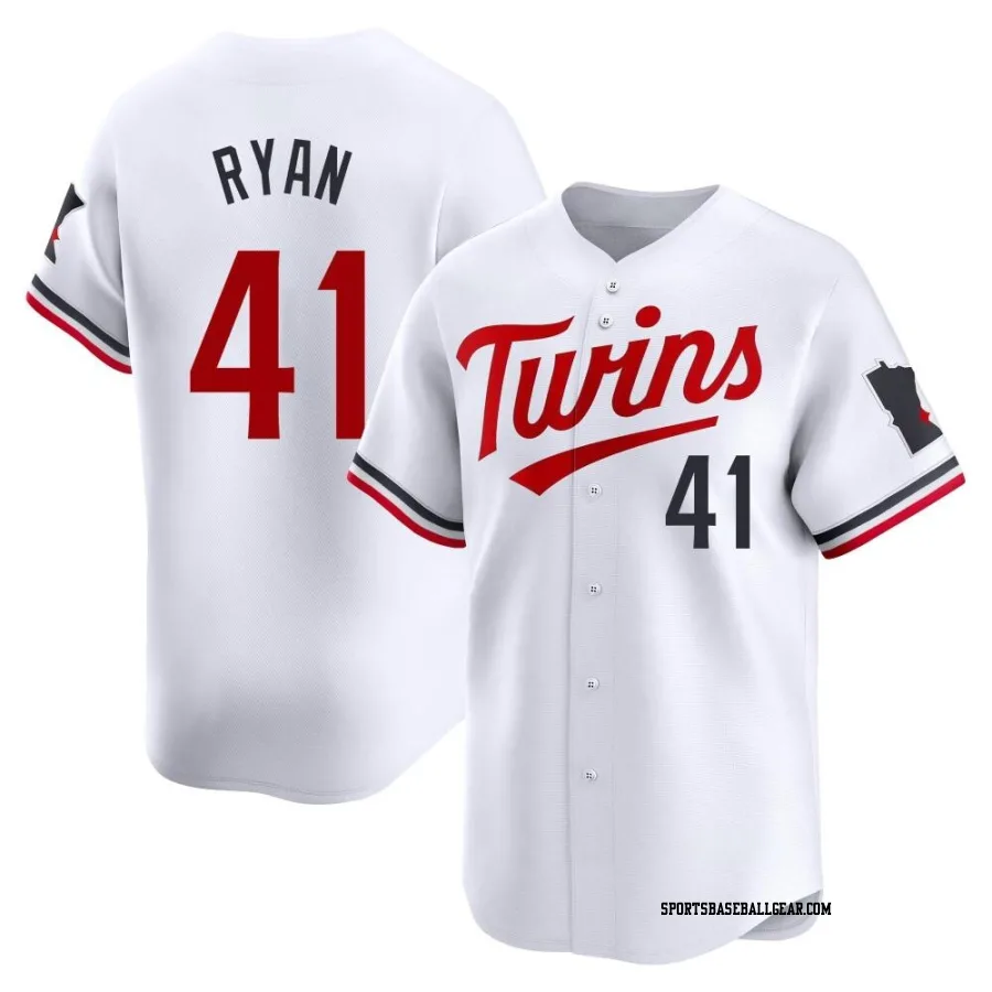 Joe Ryan Men's Minnesota Twins White Limited Home Jersey