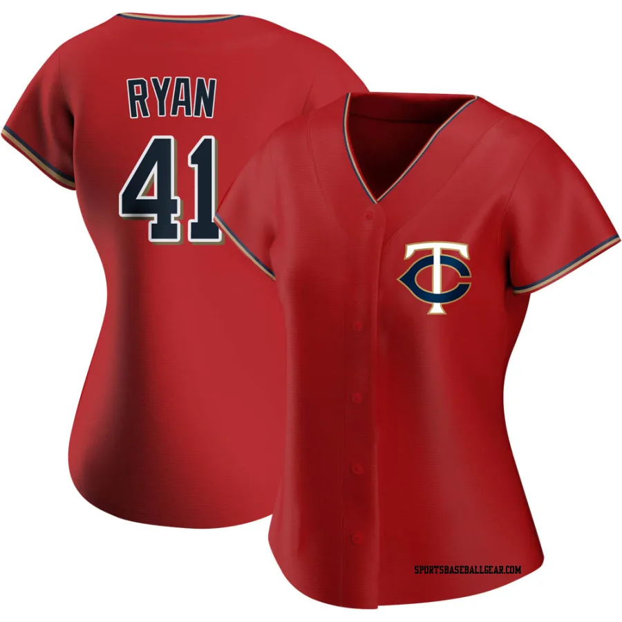 Joe Ryan Women's Minnesota Twins Red Authentic Alternate Jersey