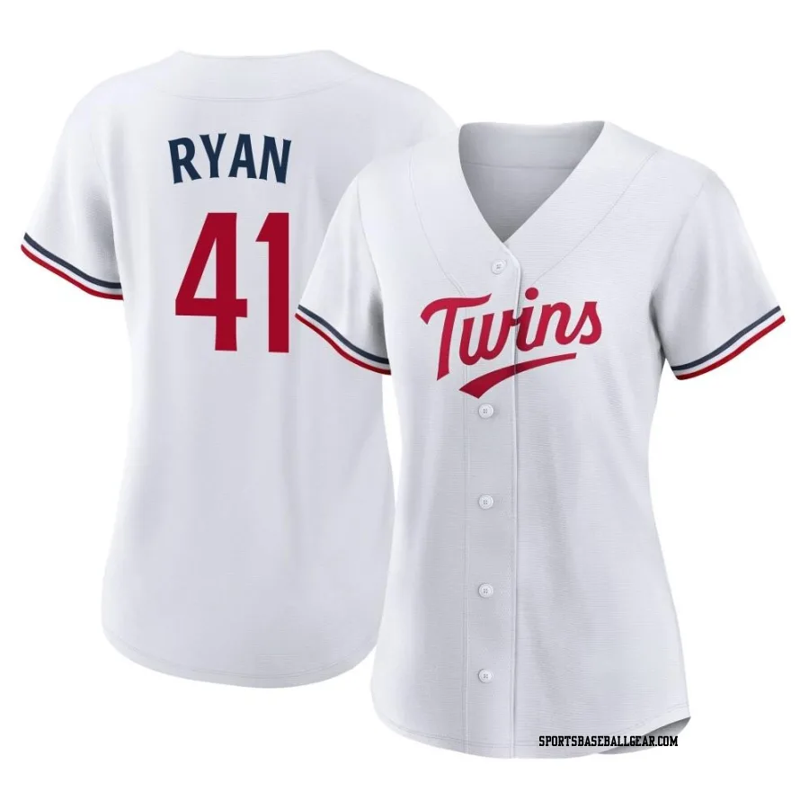 Joe Ryan Women's Minnesota Twins White Authentic Home Jersey