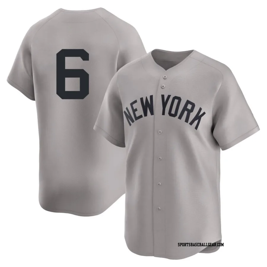 Joe Torre Men's New York Yankees Gray Limited Away 2nd Jersey