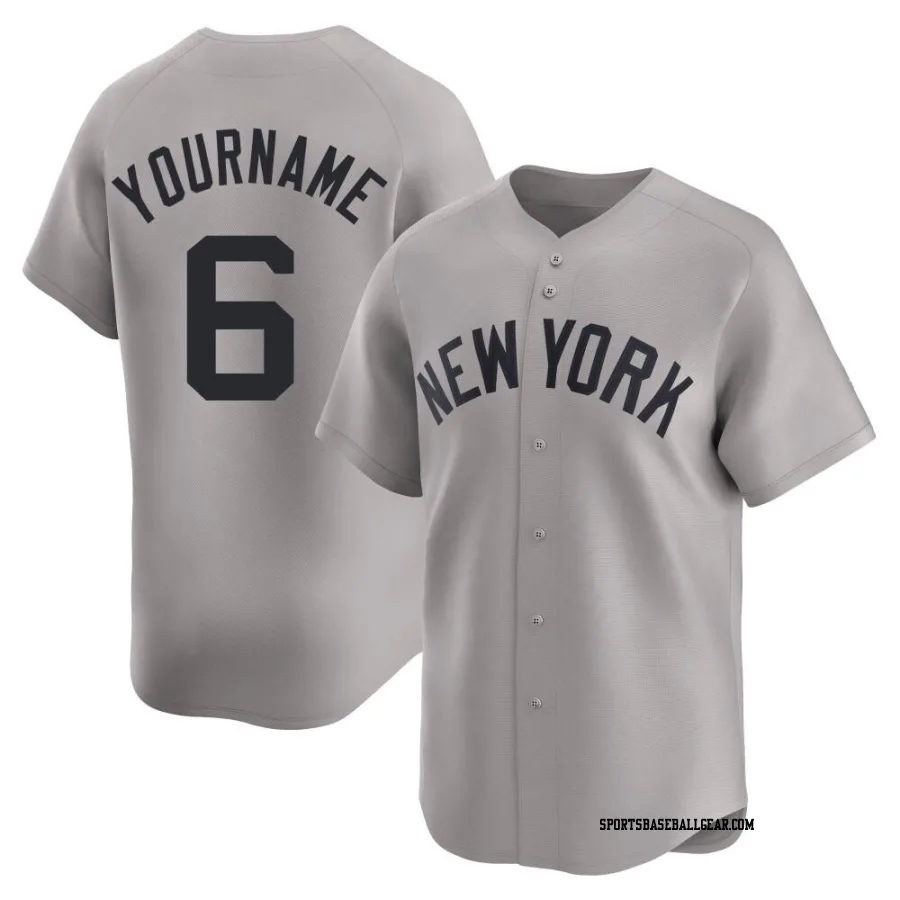 Joe Torre Men's New York Yankees Gray Limited Away Jersey