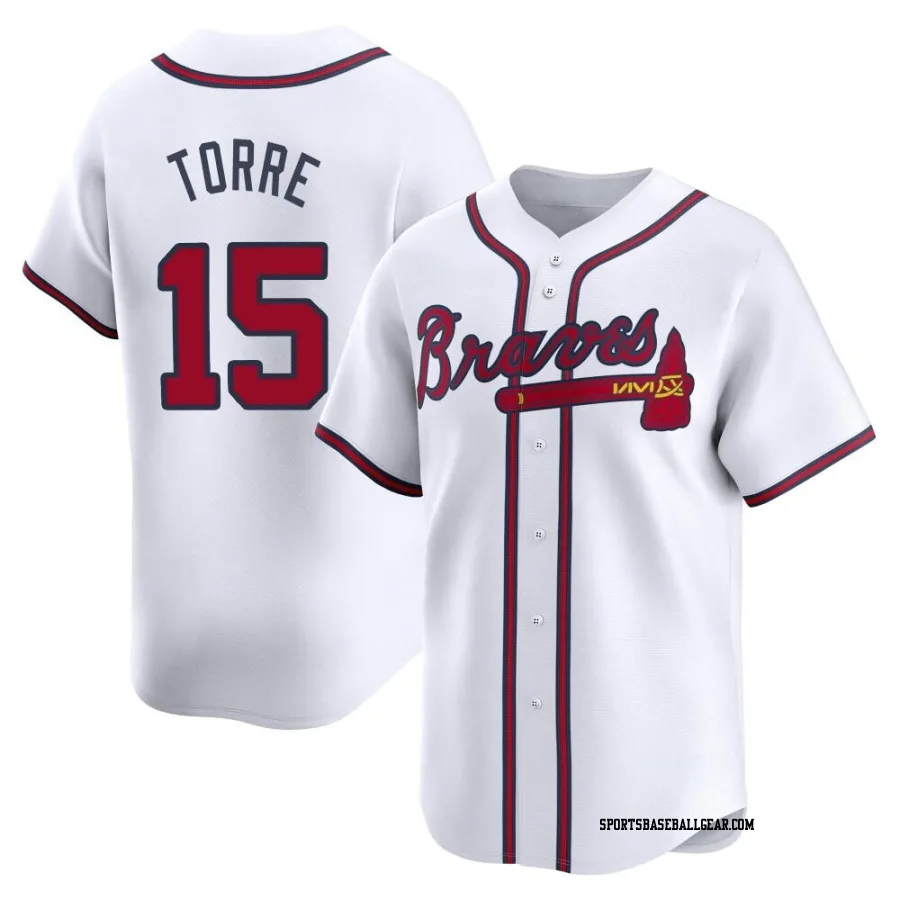 Joe Torre Youth Atlanta Braves White Limited Home Jersey