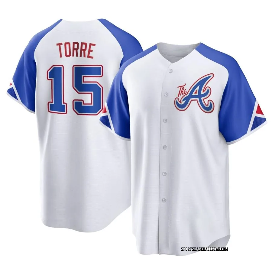 Joe Torre Youth Atlanta Braves White Replica 2023 City Connect Jersey