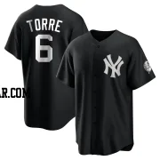 Joe Torre Youth New York Yankees Black/White Replica Jersey