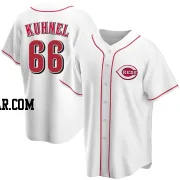 Joel Kuhnel Men's Cincinnati Reds White Replica Home Jersey