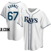 Joel Kuhnel Men's Tampa Bay Rays White Replica Home Jersey