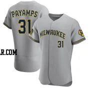 Joel Payamps Men's Milwaukee Brewers Gray Authentic Road Jersey