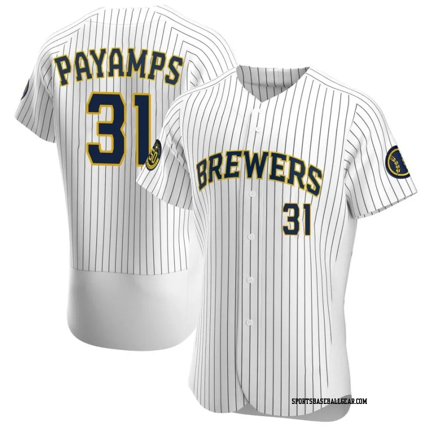 Joel Payamps Men's Milwaukee Brewers White Authentic Alternate Jersey