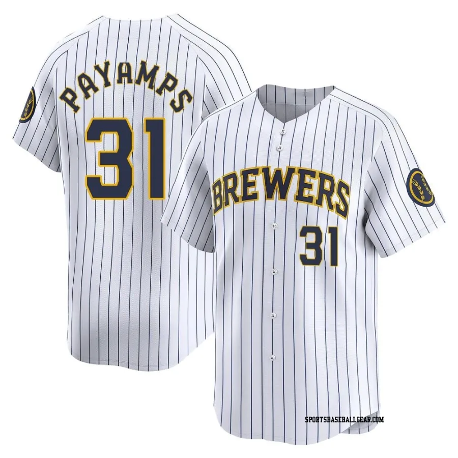 Joel Payamps Men's Milwaukee Brewers White Limited Alternate Jersey