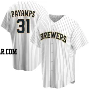 Joel Payamps Men's Milwaukee Brewers White Replica Home Jersey