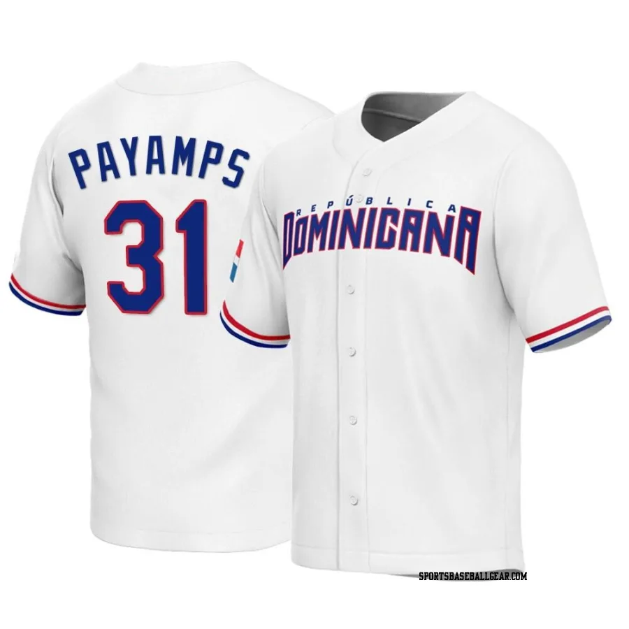 Joel Payamps Youth Dominican Republic Baseball White Replica 2023 World Baseball Classic Jersey