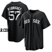 Joely Rodriguez Men's Boston Red Sox Black/White Replica Jersey