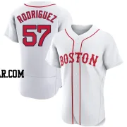 Joely Rodriguez Men's Boston Red Sox White Authentic 2021 Patriots' Day Jersey