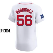 Joely Rodriguez Men's Boston Red Sox White Elite Home Patch Jersey