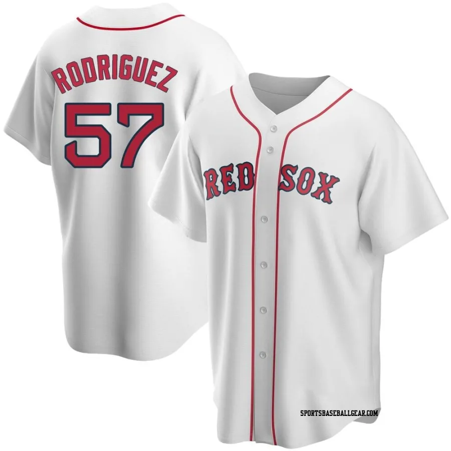 Joely Rodriguez Men's Boston Red Sox White Replica Home Jersey