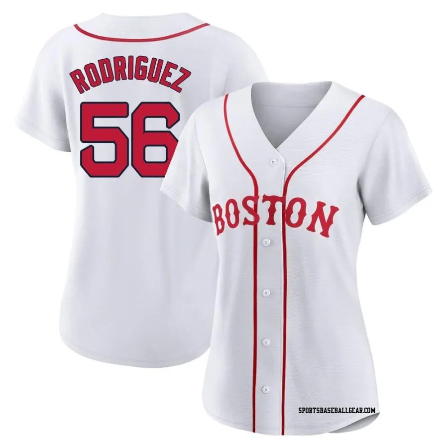 Joely Rodriguez Women's Boston Red Sox White Authentic 2021 Patriots' Day Jersey