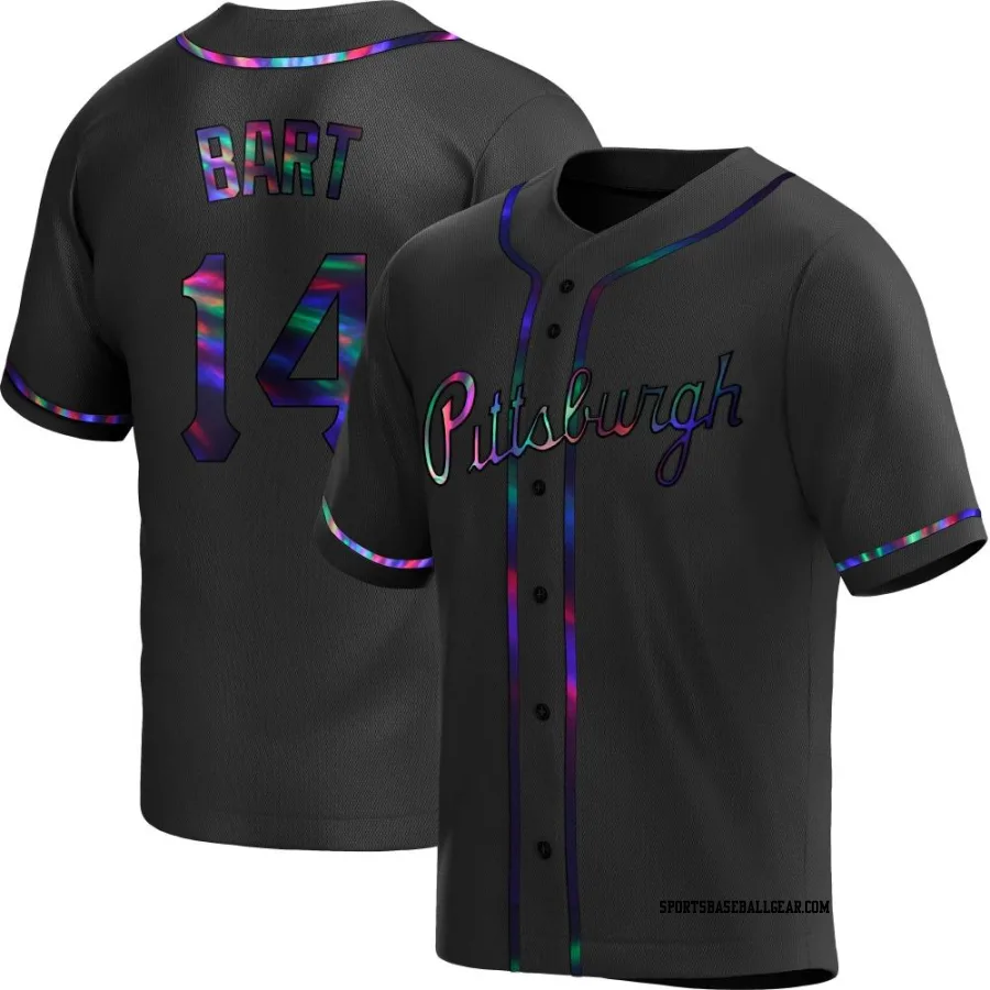 Joey Bart Youth Pittsburgh Pirates Black Holographic Replica Alternate Jersey