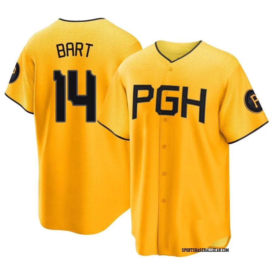 Joey Bart Youth Pittsburgh Pirates Gold Replica 2023 City Connect Jersey