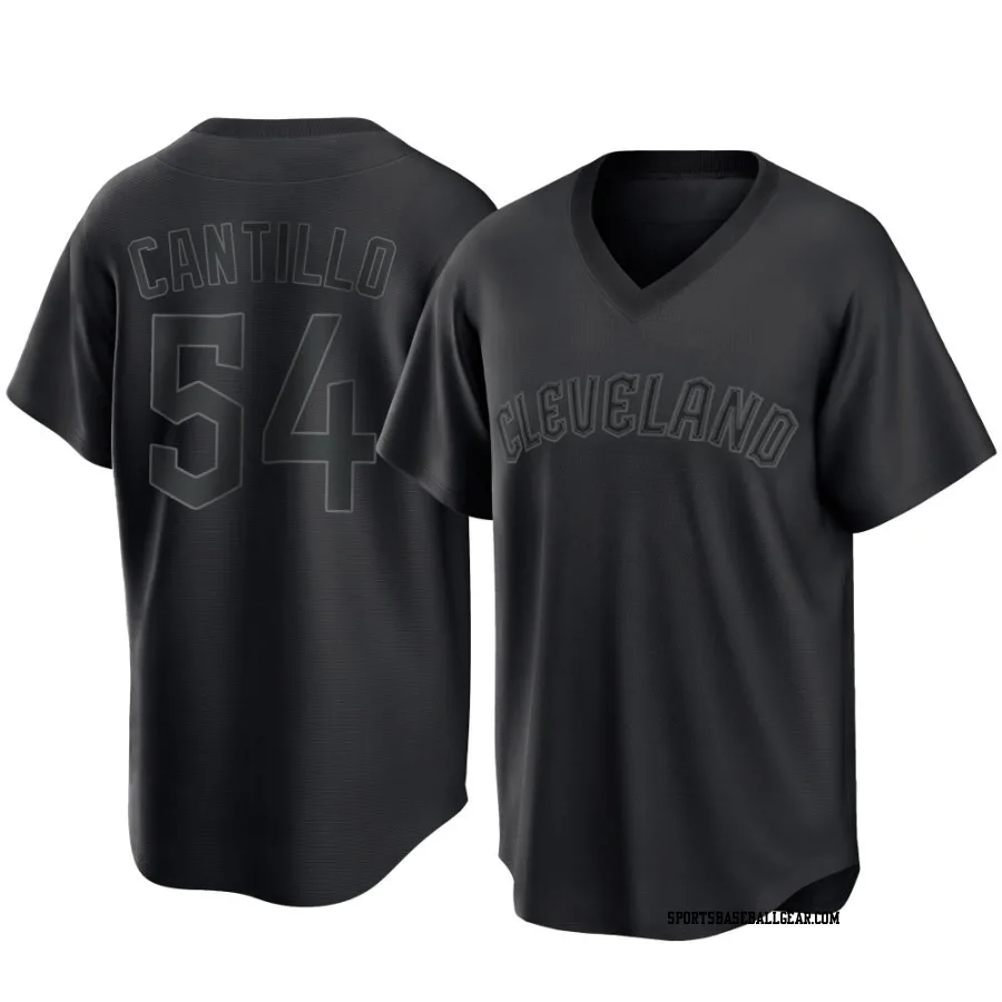 Joey Cantillo Men's Cleveland Guardians Black Replica Pitch Fashion Jersey