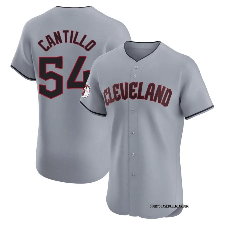 Joey Cantillo Men's Cleveland Guardians Gray Elite Road Jersey