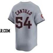 Joey Cantillo Men's Cleveland Guardians Gray Limited Road Jersey